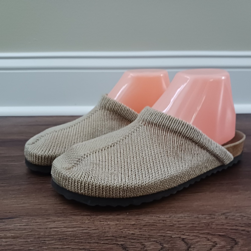 ARCOPEDICO Light Clog Shoes Beige Nylon Knit Sz 39 8 8.5 Comfort Slip On